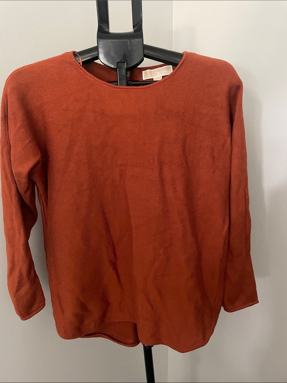 Michael Kors Crew Neck Sweater in Rust Orange